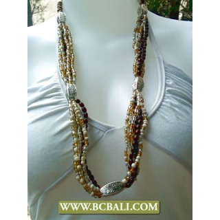 Bali Beads with Chain Necklace Layer